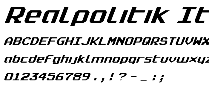 Realpolitik Italic font